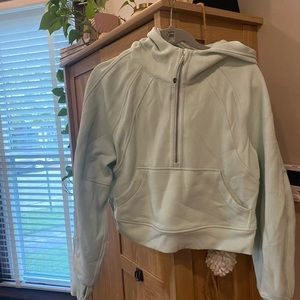 Lululemon scuba oversized 1/2 zip in mint!!